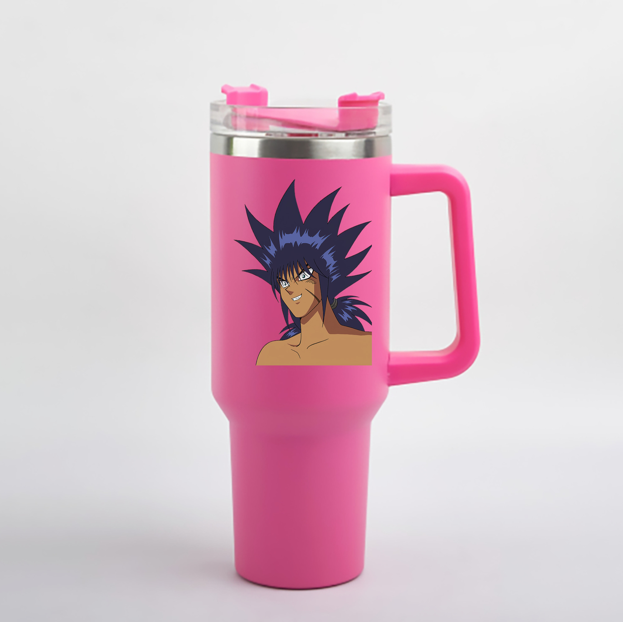 （画像用） 遊☆戯☆王 Yu-Gi-Oh! 1200mL車用タンブラー - クリスタルステッカー（プラスチックストロー付き）